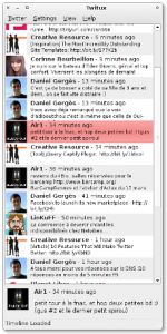 Interface de Twitux